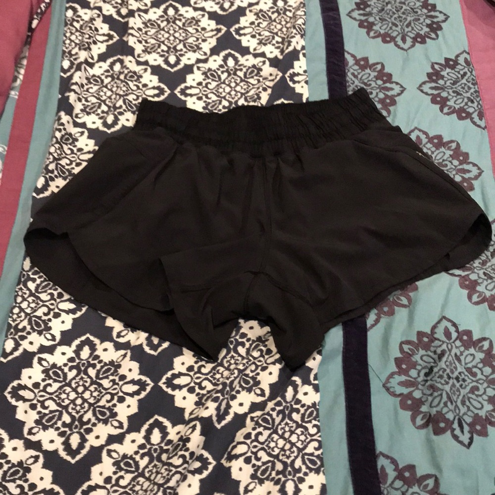Black lululemon shorts size 8